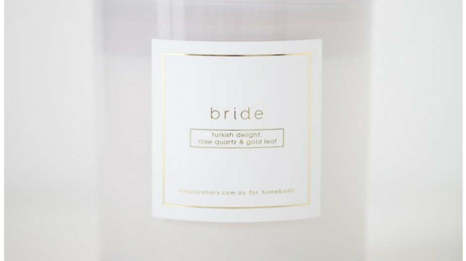 Homebodii x Lemon Canary Wedding Day Candle Collaboration