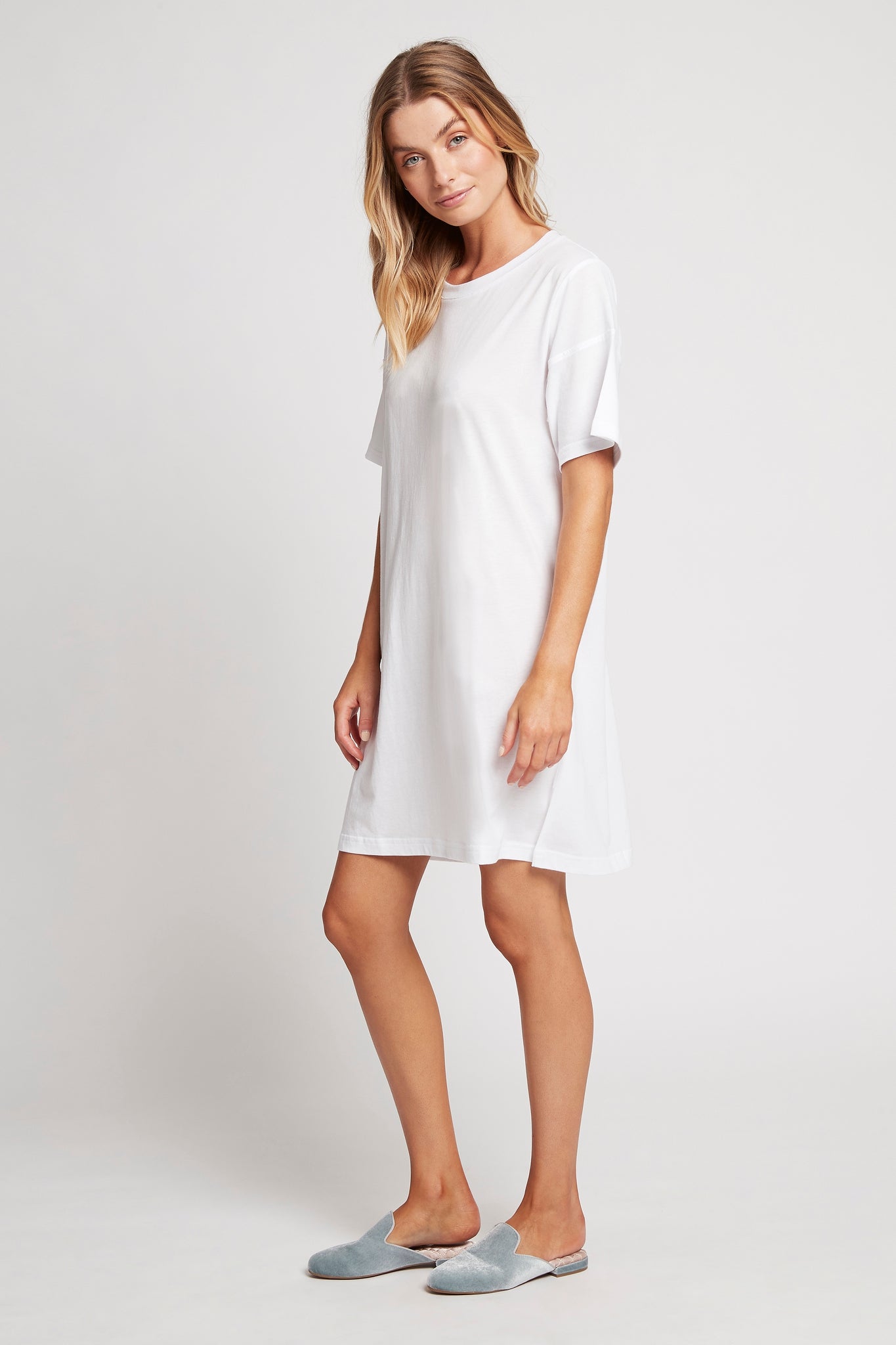 Homebodii Oversized Tencel™ Womens Sleep TShirt White | Homebodii