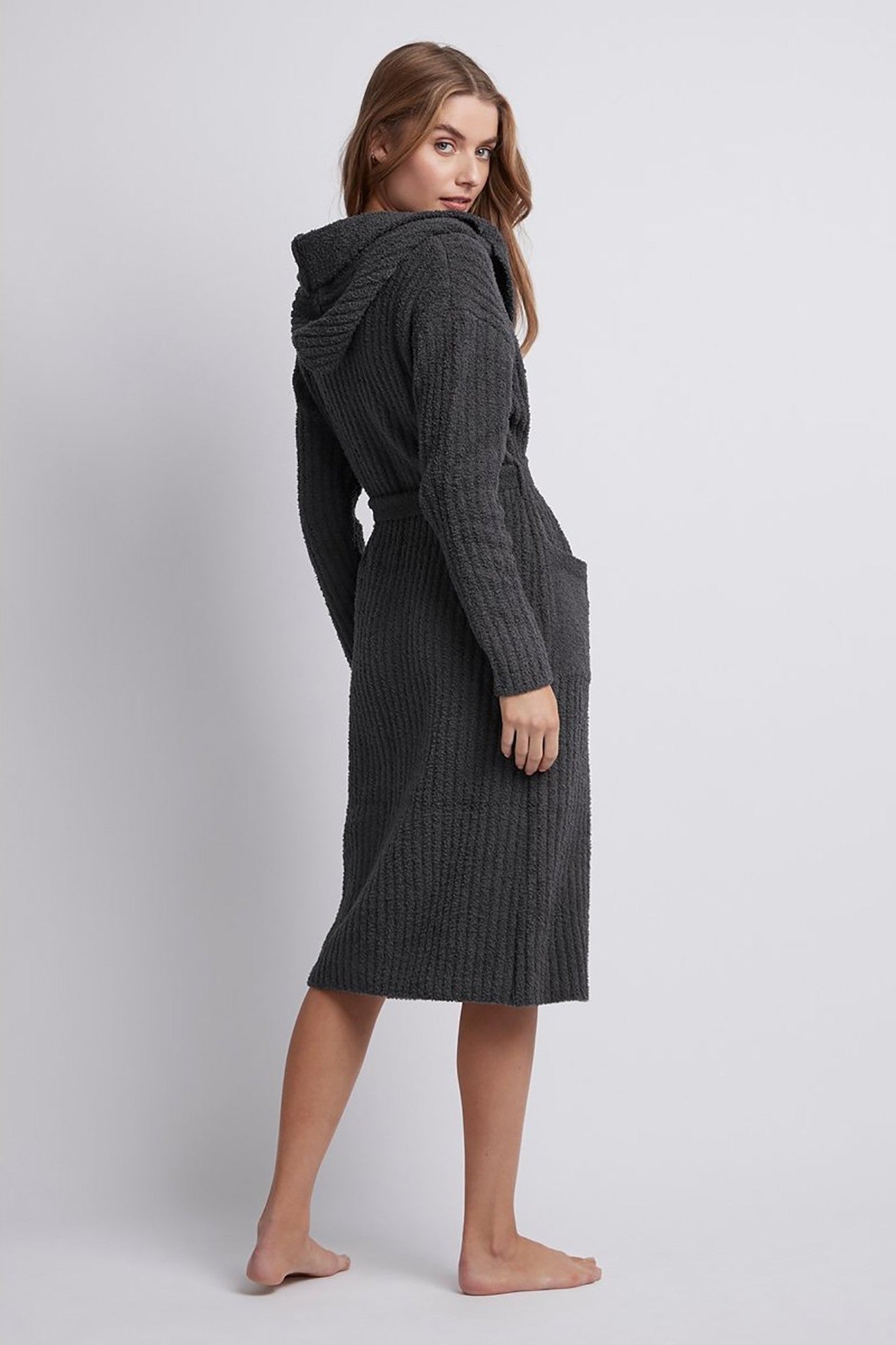 Ultimate Luxe Personalised Robe Charcoal | Homebodii