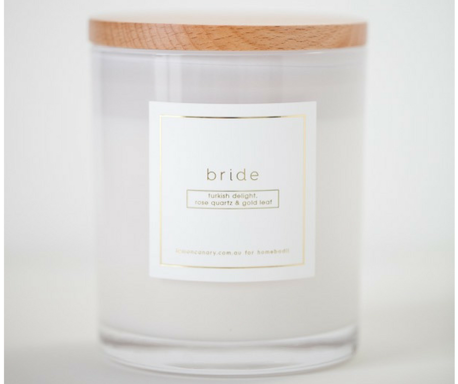 Homebodii x Lemon Canary Wedding Day Candle Collaboration