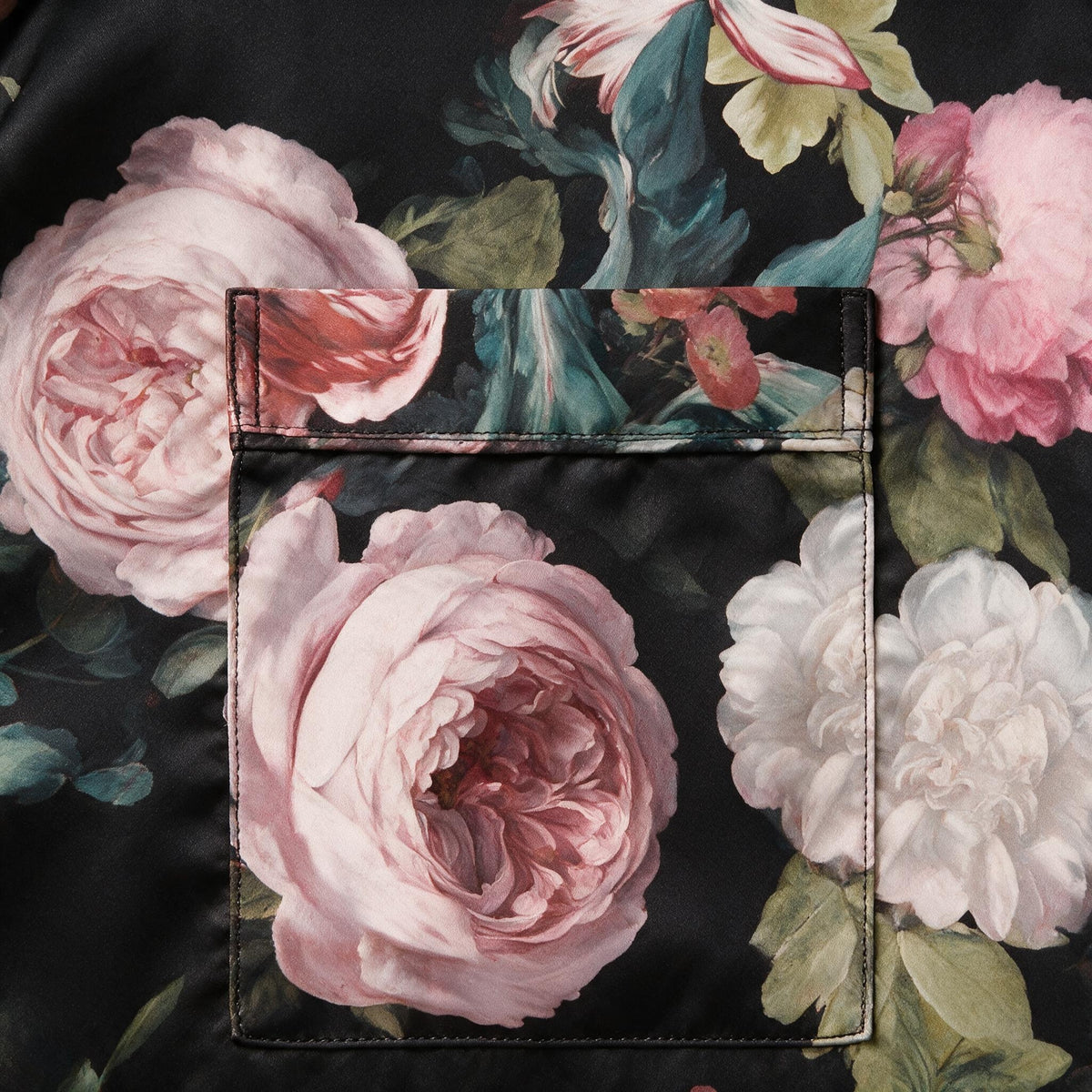 Aurora Lounge Pyjama Set Black Floral