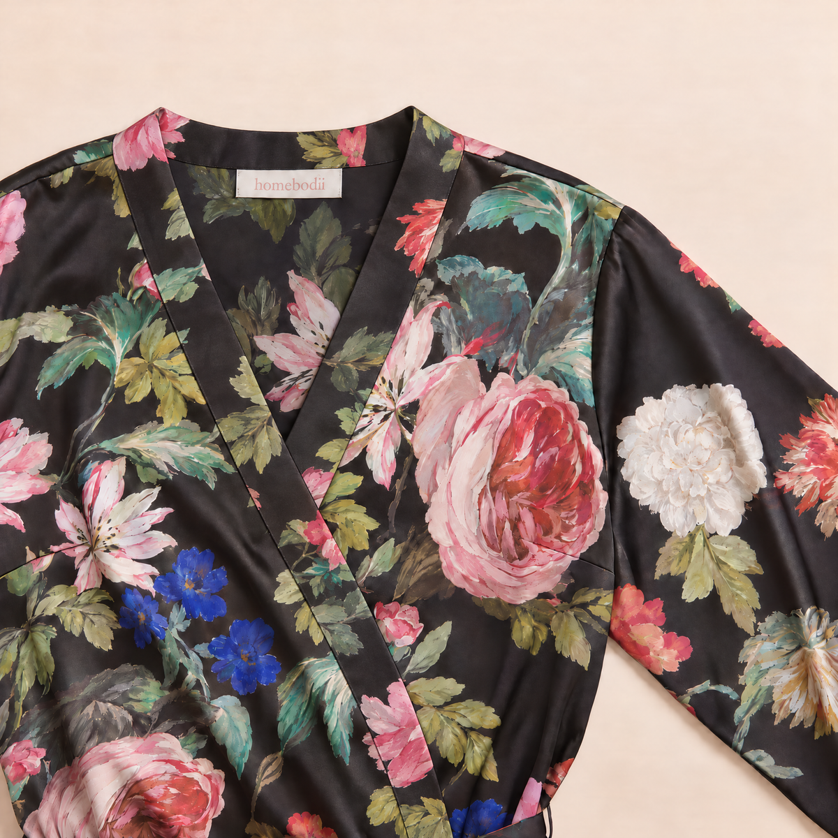 Aurora Maxi Robe Black Print
