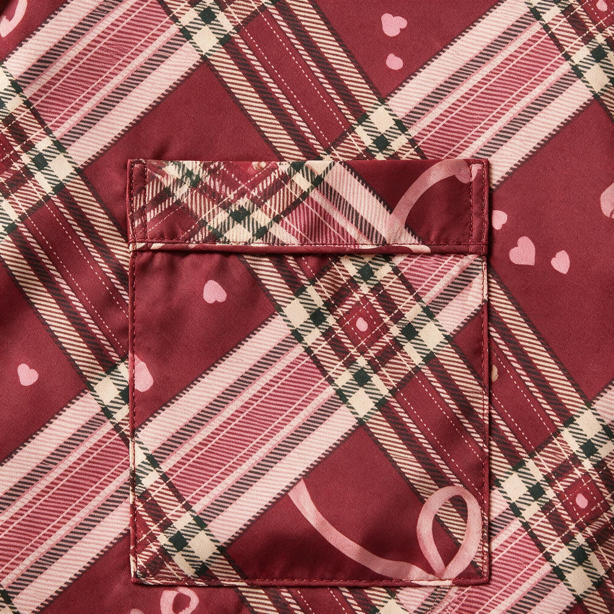 Pijama de Navidad para niños Coco Teddy Tencel - Borgoña