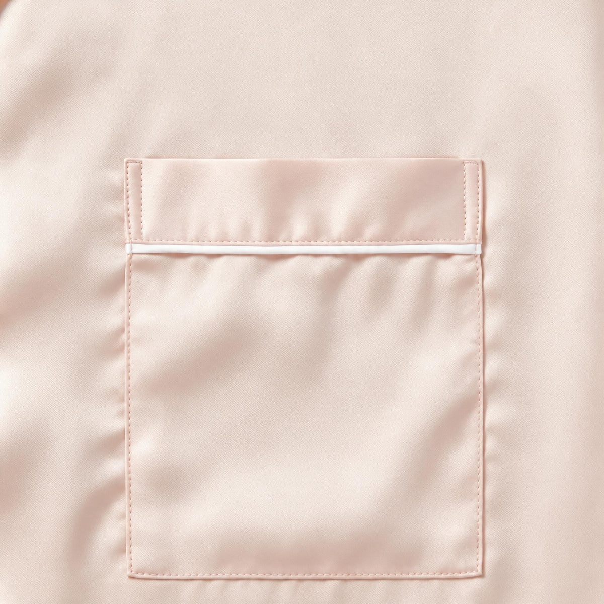 Eva Short Tencel™ Pyjama Set - Blush with White Piping