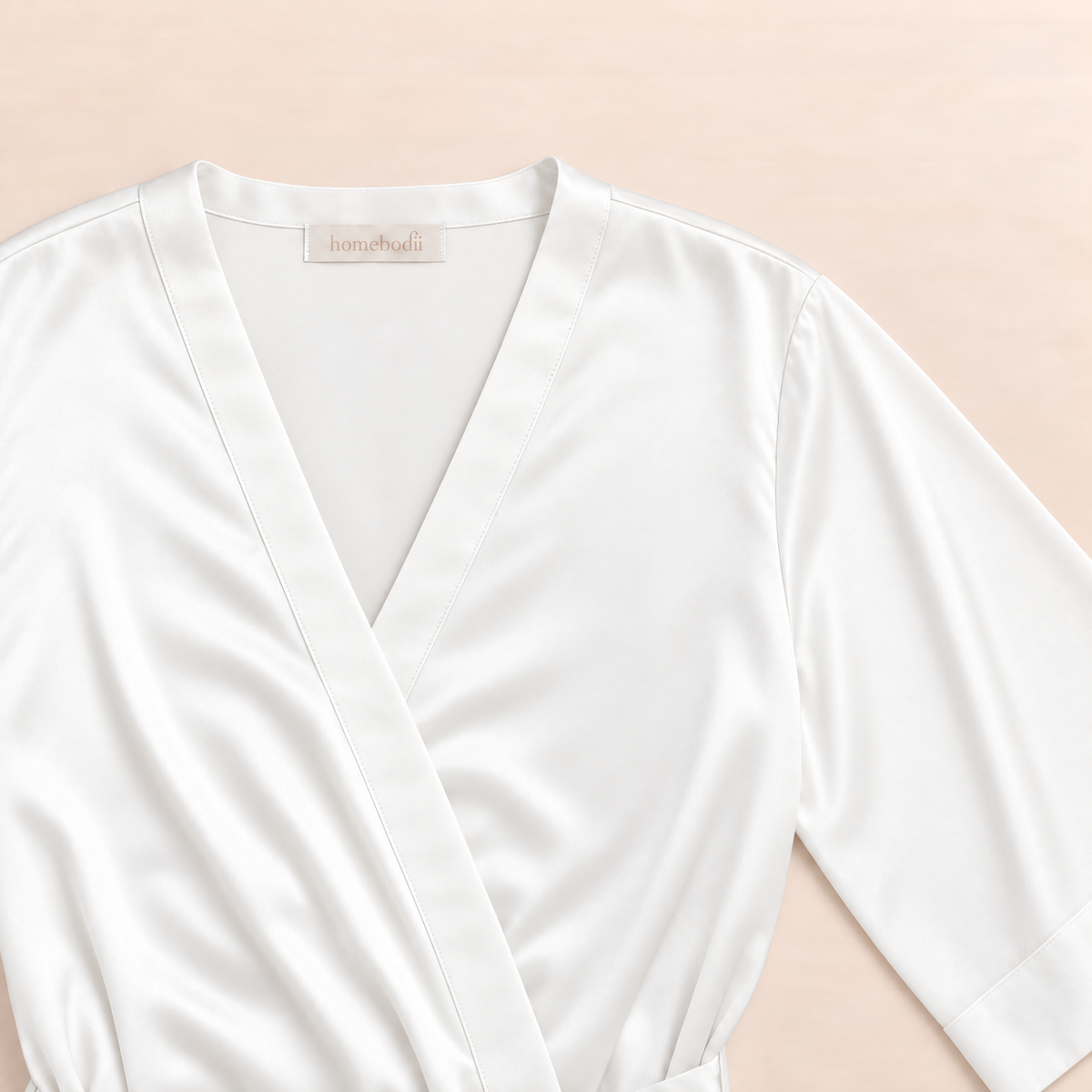 Jasmine Short Robe - White