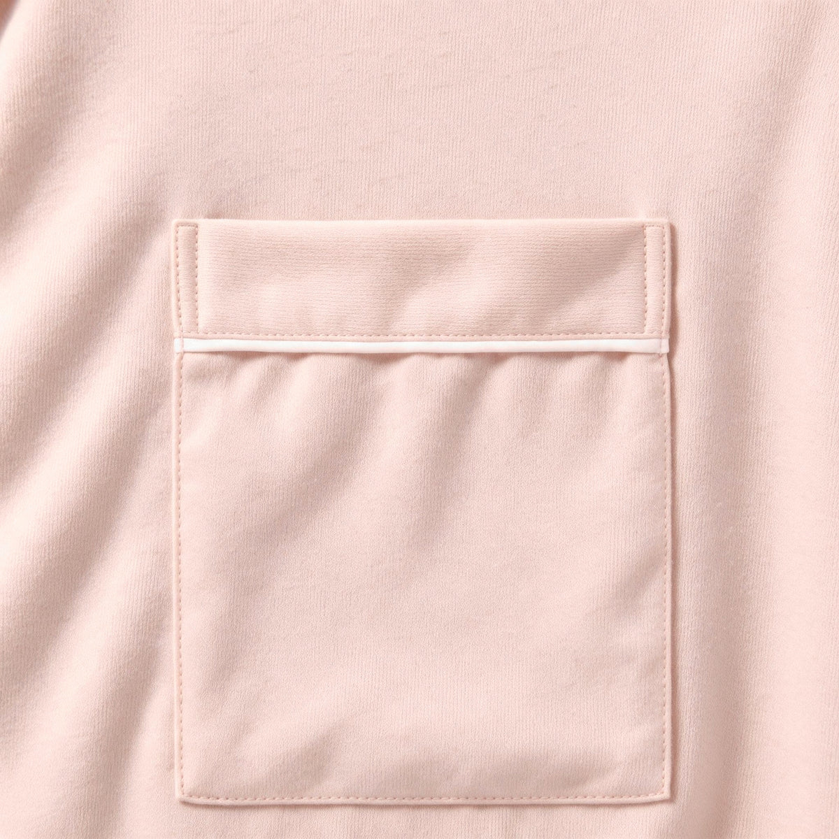 Pijama de estar por casa Petra Tencel™ - Rosa con ribete blanco