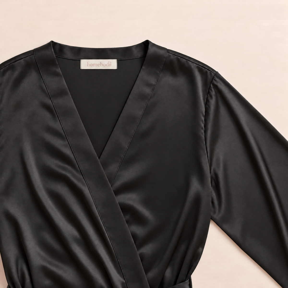 Peyton Short Lace Robe  - Black