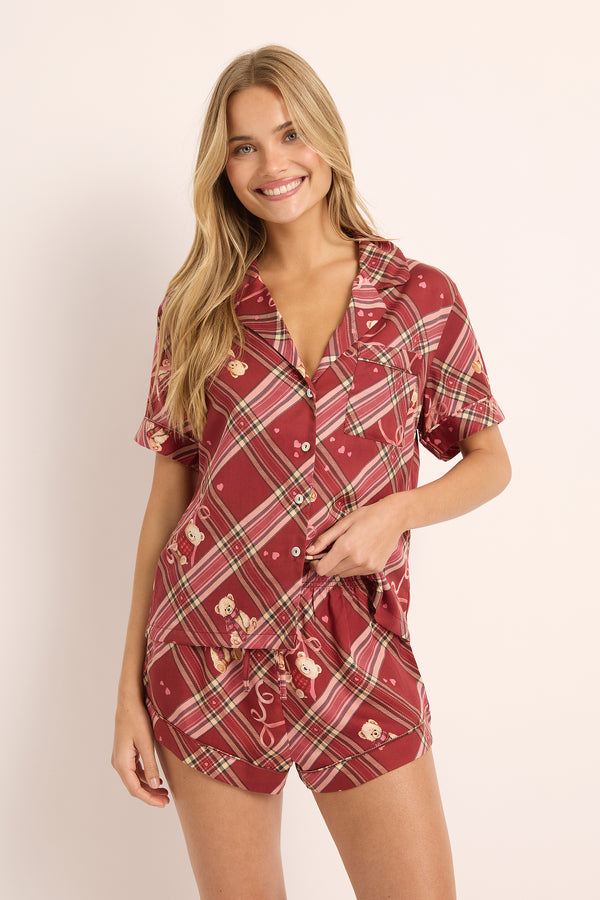 Coco Teddy Tencel™ Christmas Pyjamas Short Set | Limited Edition