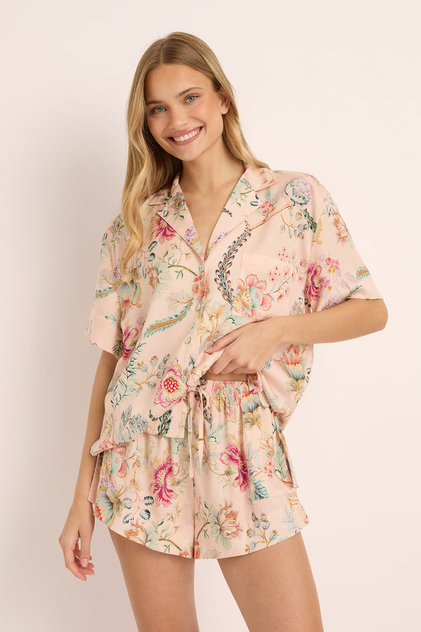 Pijama corto Bijou - Rosa rubor