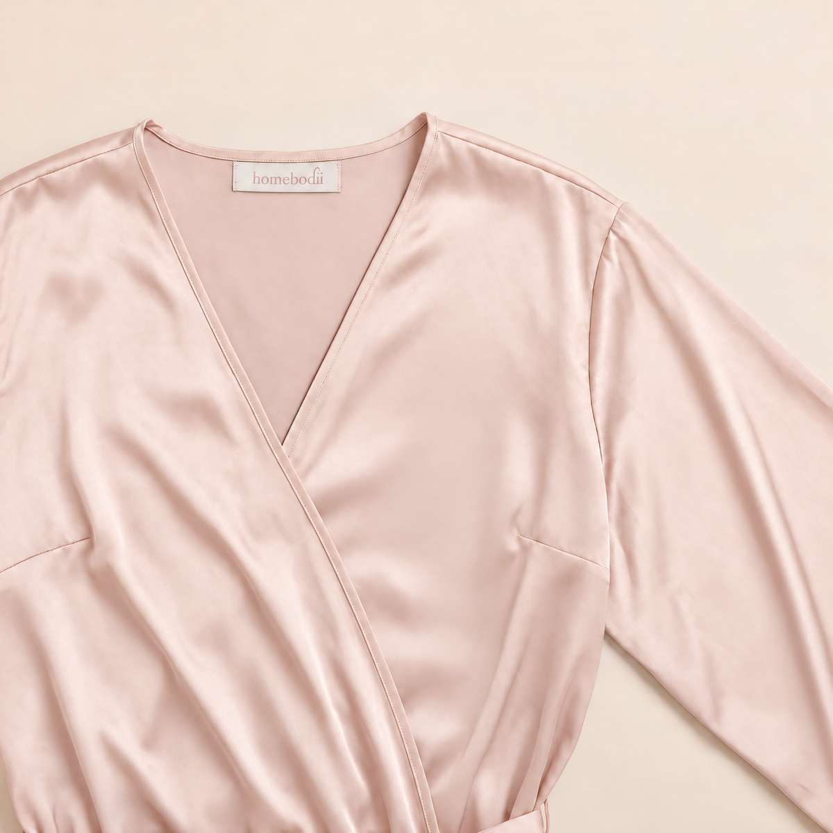 Bata de encaje Sian - Rosa empolvado