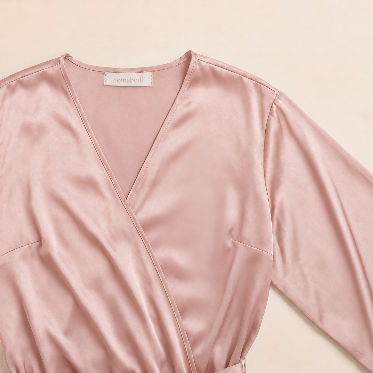 Bata de encaje Sian - Rosa empolvado