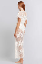 Amira Long Bridal Lace Robe | Homebodii