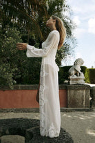 Helena Long Lace Bridal Robe | Homebodii