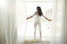 Kassiah Long Lace Bridal Robe | Homebodii