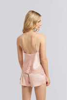 Sian Luxury Satin Lace Cami Set  Dusty Rose | Homebodii