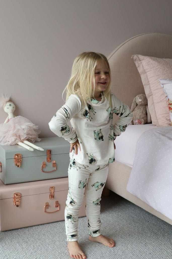 Ruby Pug Knit Fleece Kids Pyjama Set | Homebodii