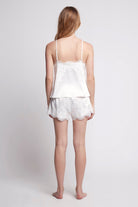 Olivia Luxury Satin Cami Set  White | Homebodii