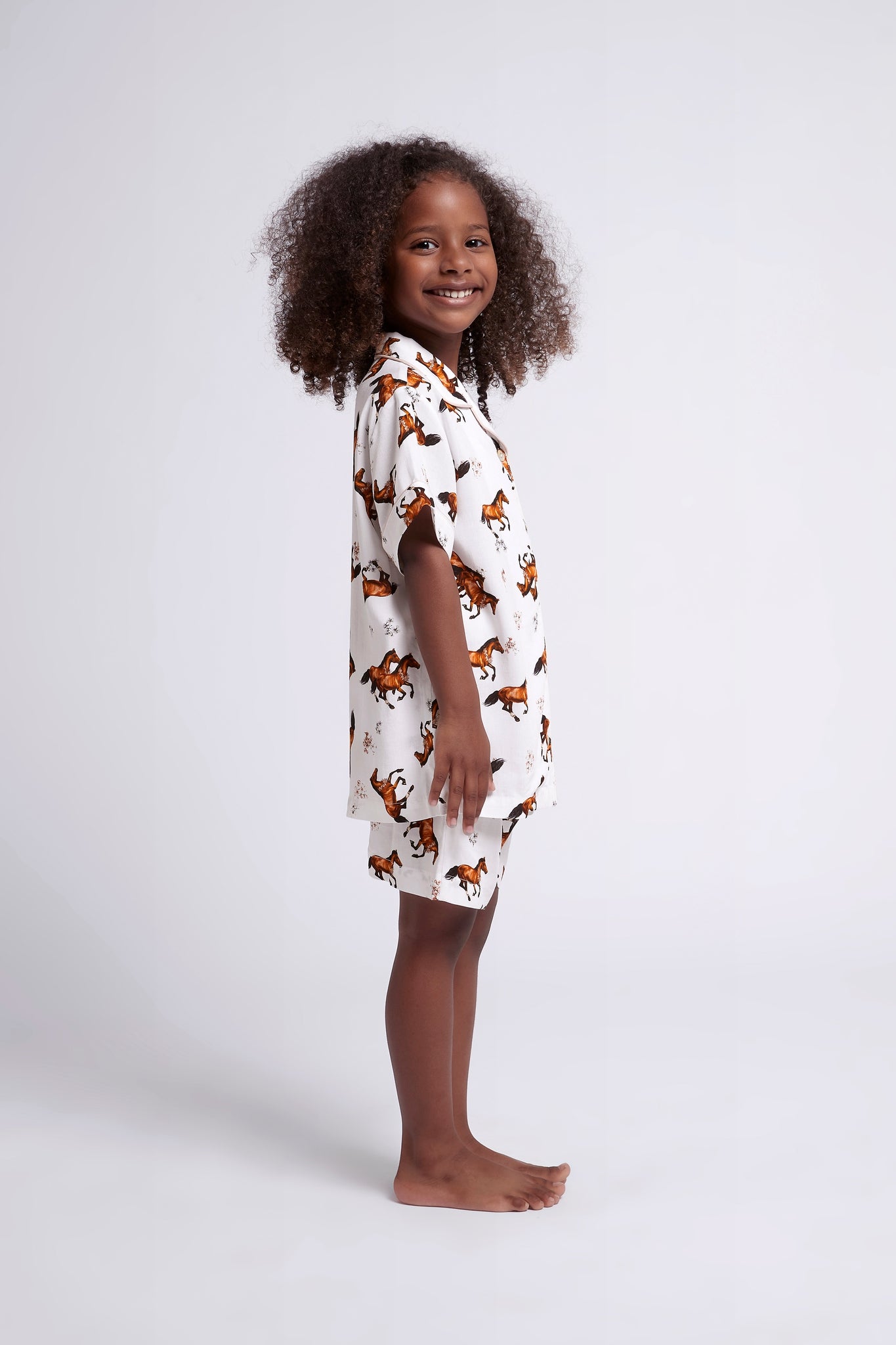 Mojo Horse Childrens Viscose Personalised Short Pyjama Set | Homebodii