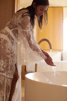 Georgina Long Lace Bridal Robe | Homebodii