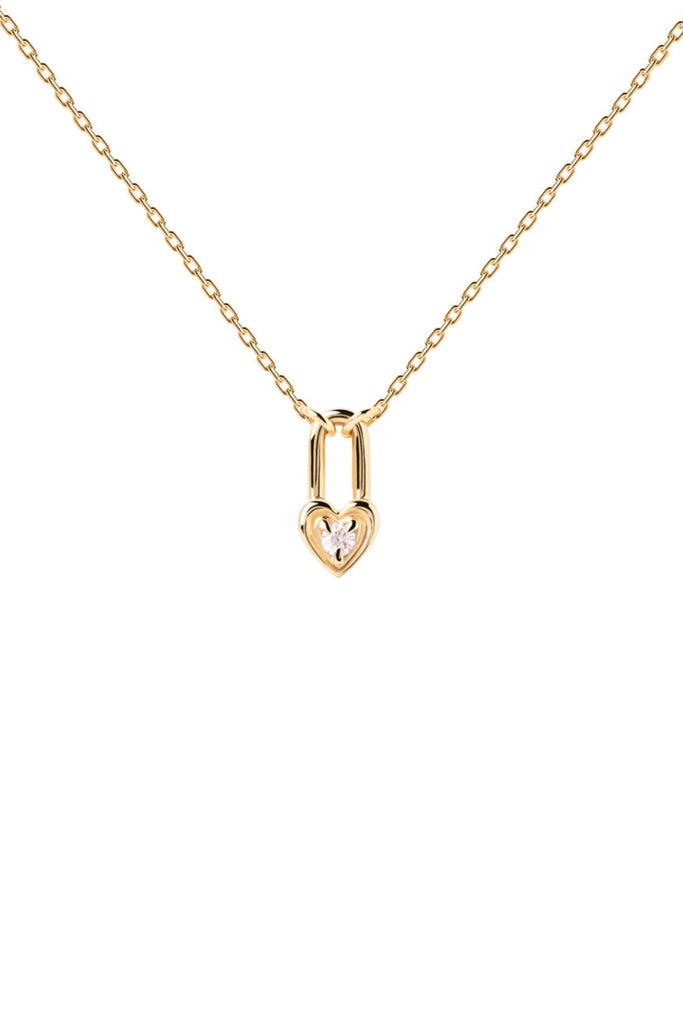 Pdpaola Heart Padlock Gold Necklace | Homebodii
