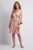 Jasmine Luxury Satin Personalised Robe  Rust | Homebodii
