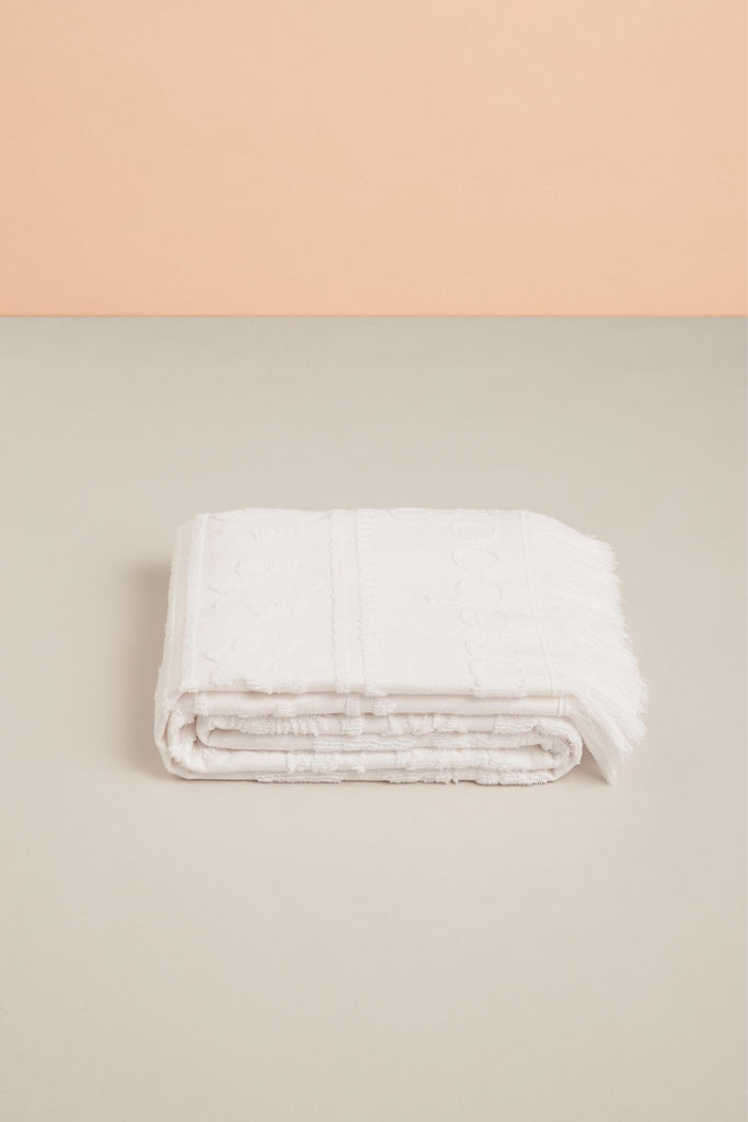 Homebodii Signature Beach Towel  White | Homebodii