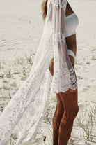 Madonna Long Lace Bridal Robe | Homebodii